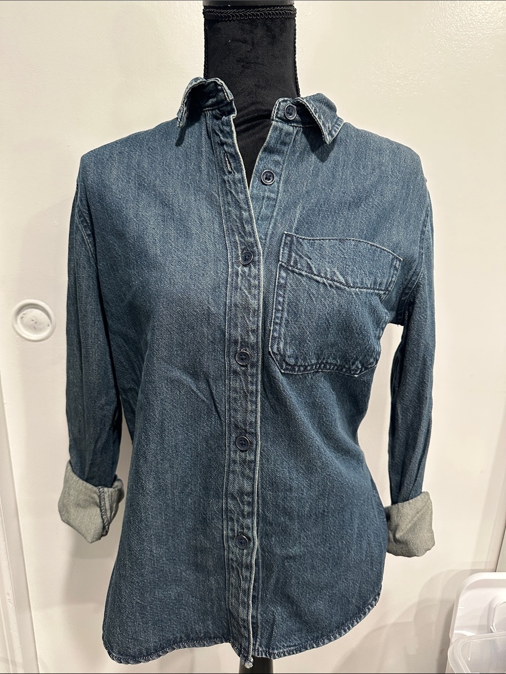 Universal Thread Indigo Denim Button-Up Shirt